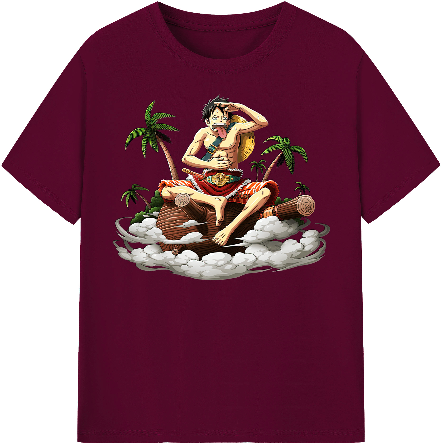 ワンピース モンキー・D・ルフィ ONE PIECE Monkey D. Luffy レディースカジュアルプリントTシャツ（綿100％）